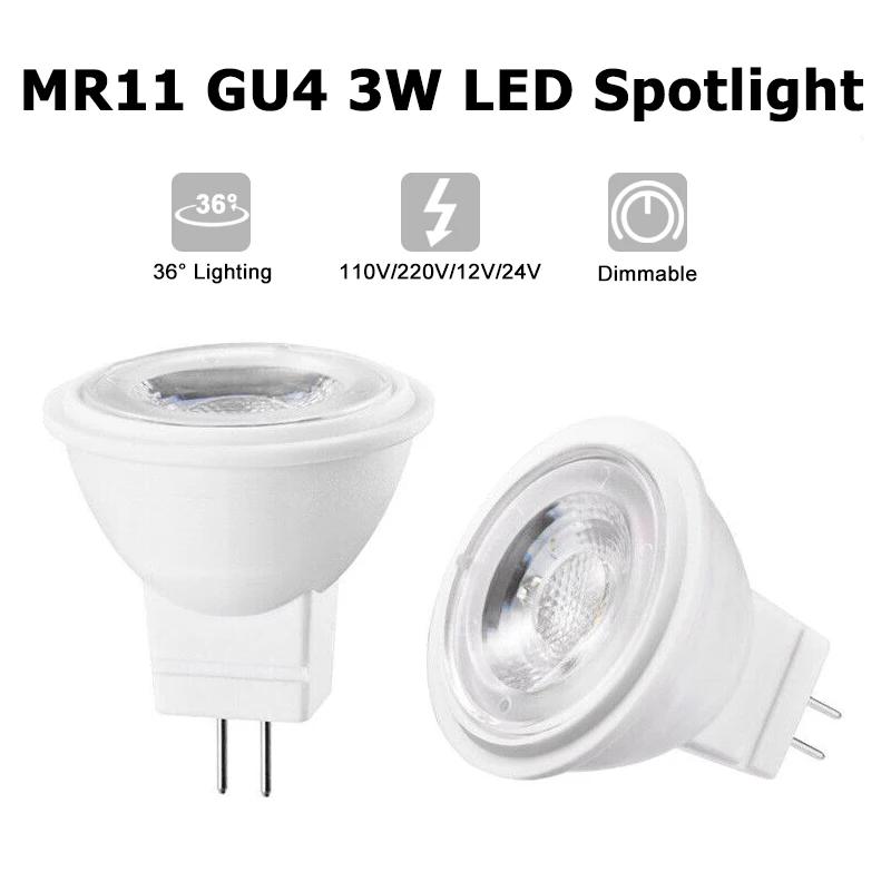    ̴ LED , Žǿ  ߼   , MR11 GU4, 3W ƮƮ, DC12 V, 24V, AC110 V, 220V, 36  